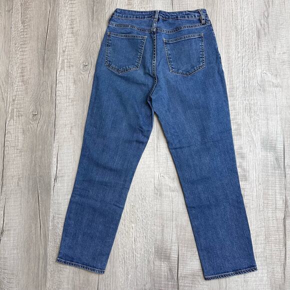 PacSun Med Wash Straight Mom Jeans WMNS 27 Blue High Rise Preppy Casual Travel - Picture 5 of 7